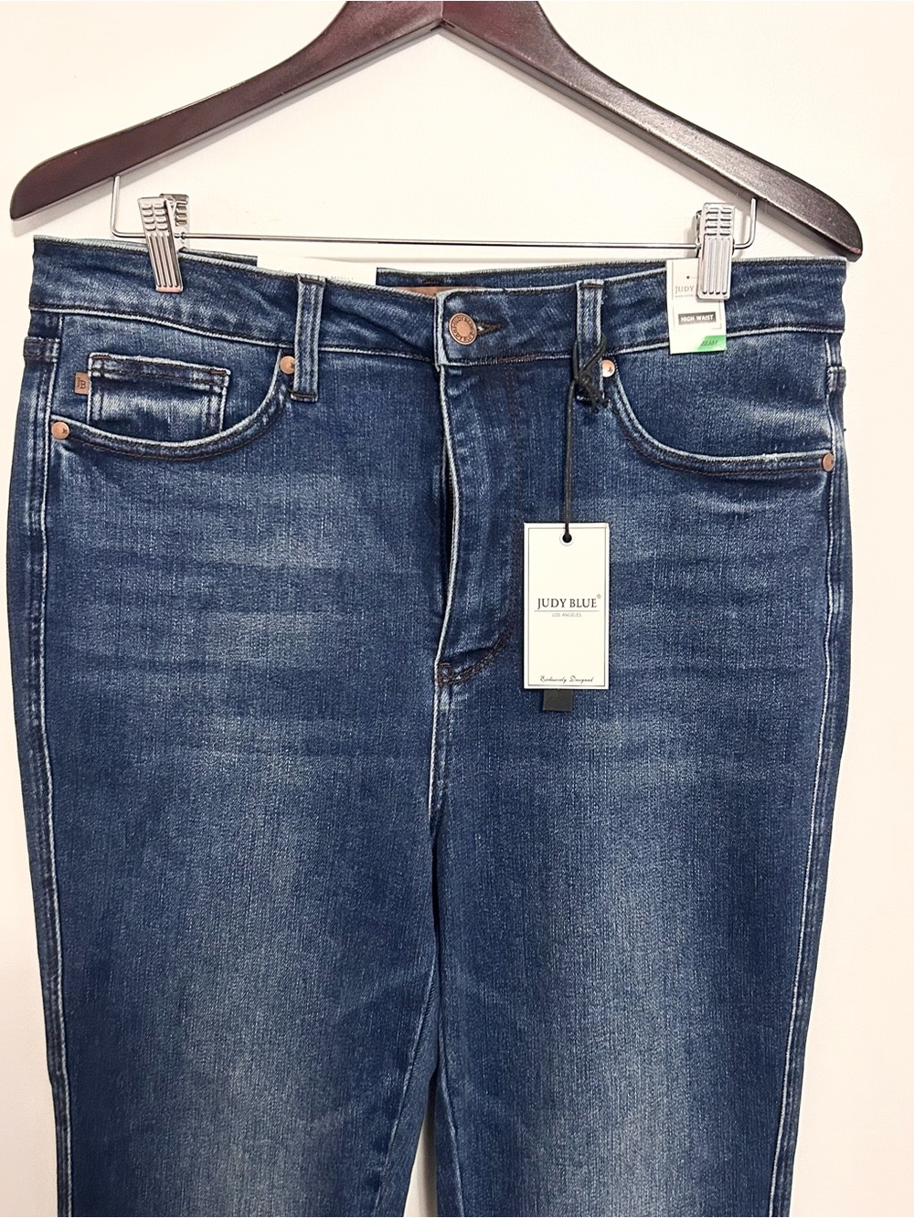 Judy Blue High-Rise Blue Bootcut Jeans Long Inseam Size 32 - Picture 3 of 8